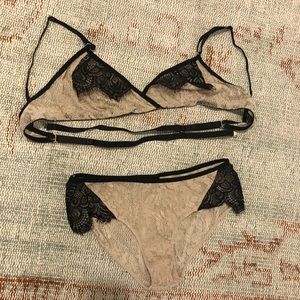 Gorgeous Only Hearts Bra panty lace lingerie set